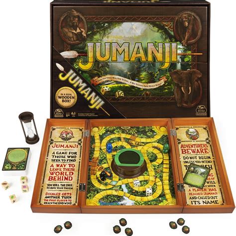 jumanji board game wooden box